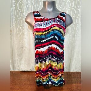 Cable & Gauge Pink, Purple and Black Patterned Top